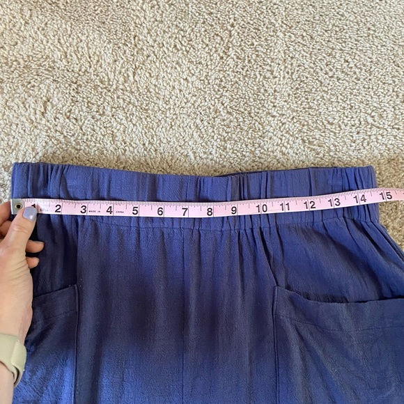 Easel wide leg pants blue patch pockets - Picture 8 of 10